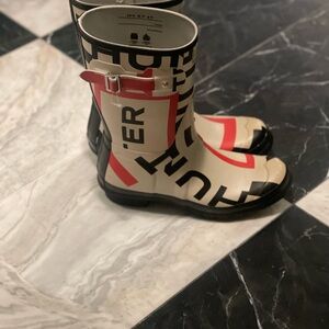 Hunter Women's Original Short Boot Rare HTF Exploded Logo US 10 / EU 42